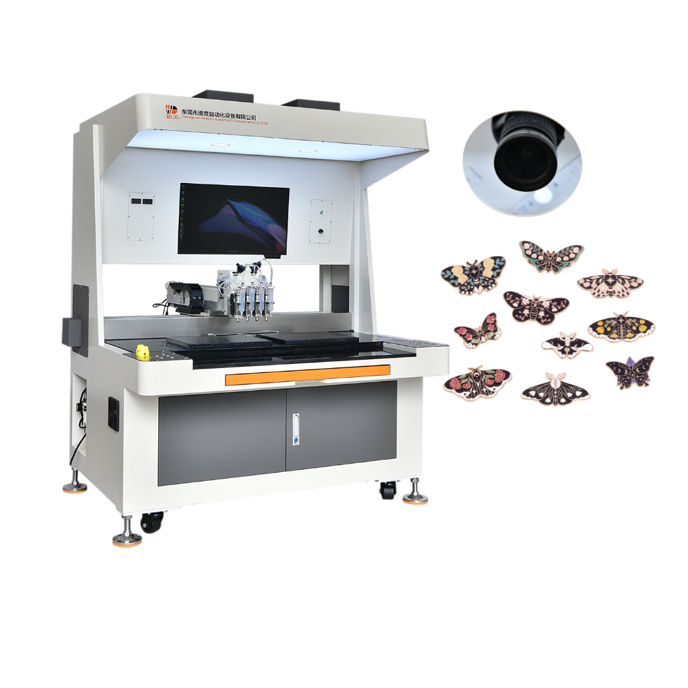 Customized 3D embossed logo eco friendly soft enamel pin badge filling machine
